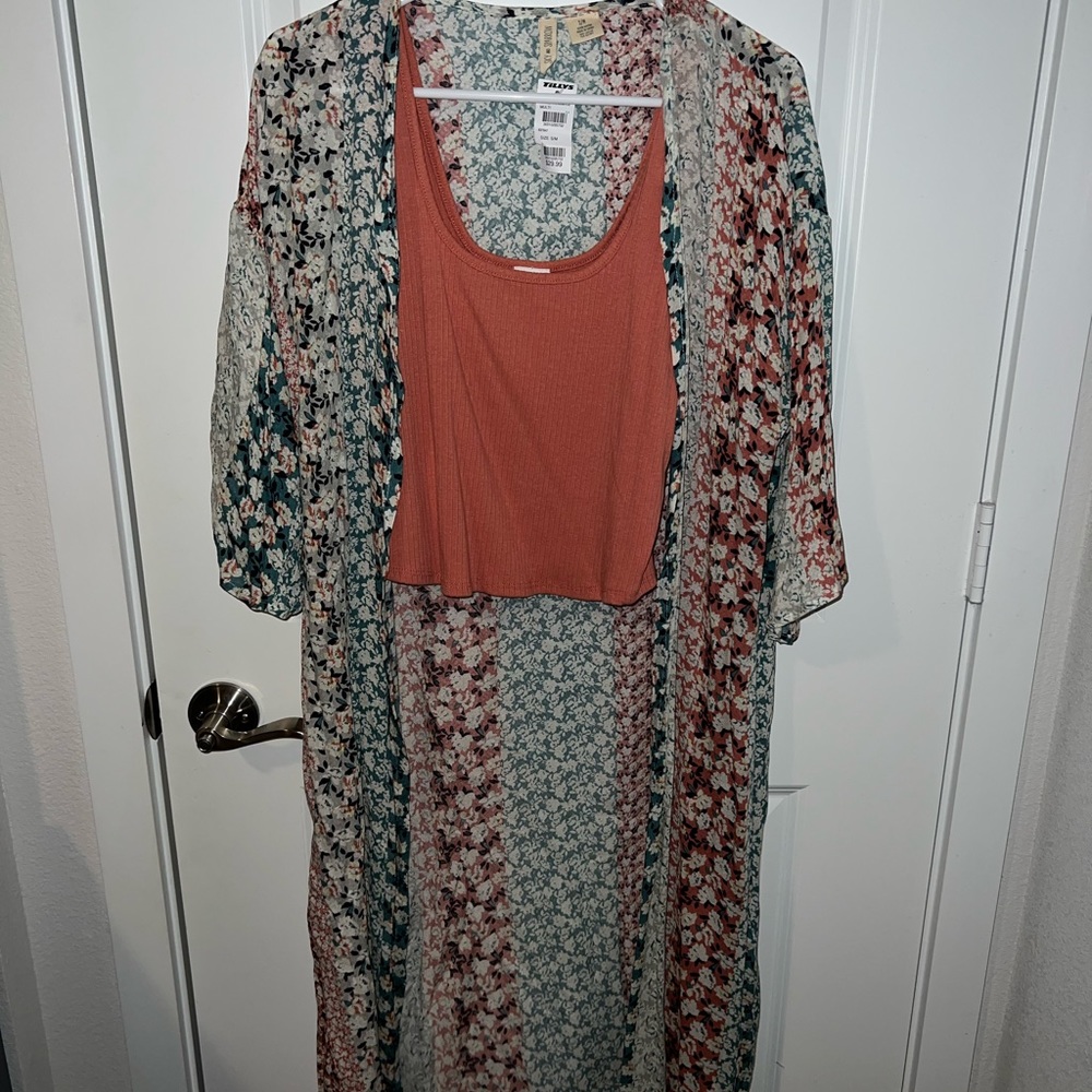 Kimono with crop top